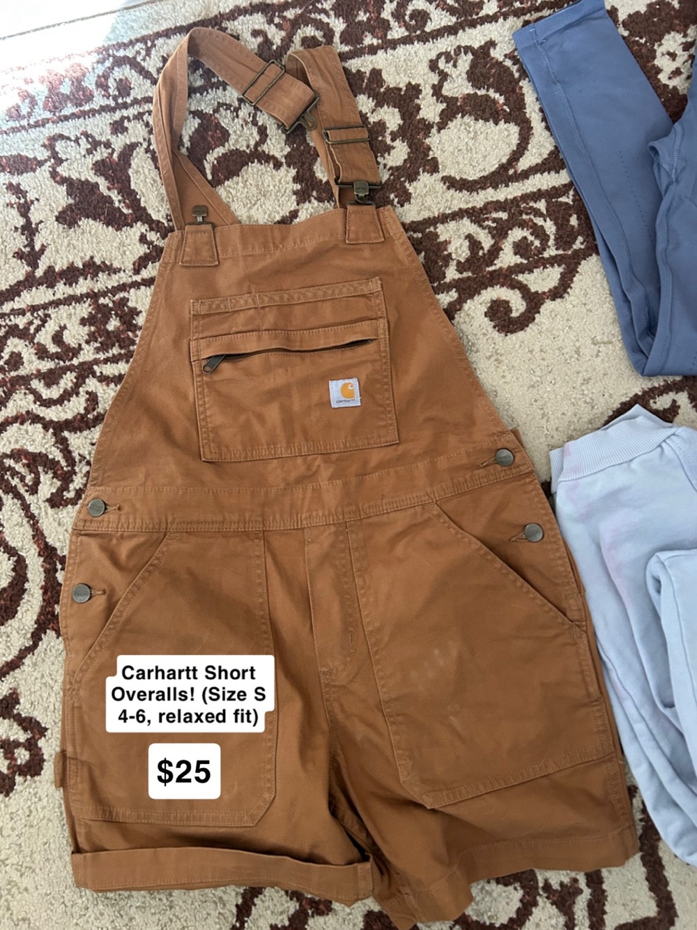 Carhartt Rust Brown Short Overalls